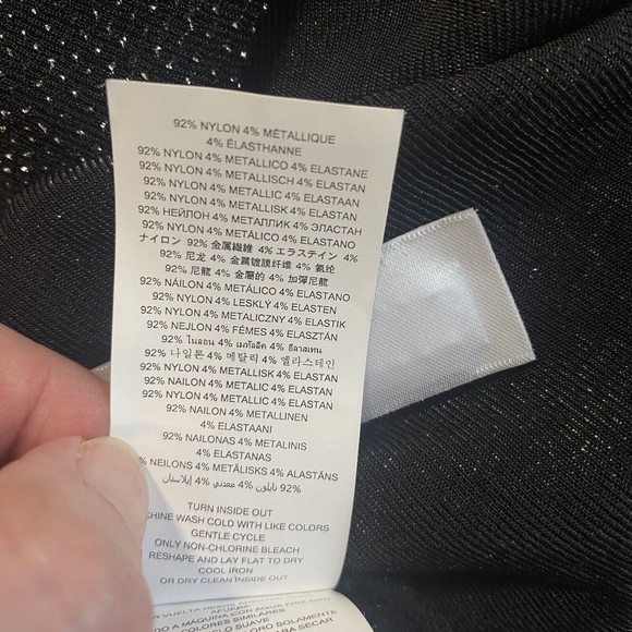 Michael Kors Womens Black and Silver Metallic Sparkle Shimmery Dress Size Medium - Picture 12 of 15